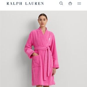Ralph Lauren Women's Vibrant Pink Plush Robe